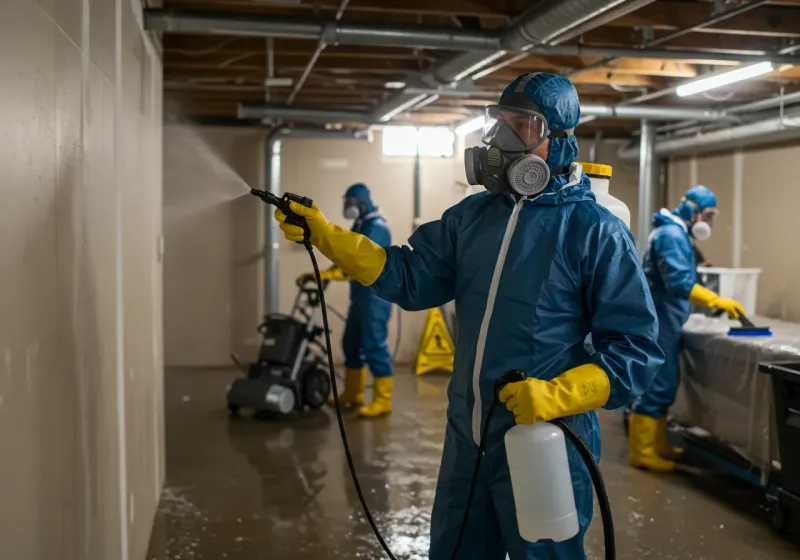 Basement Sanitization and Antimicrobial Treatment process in Thorntown, IN