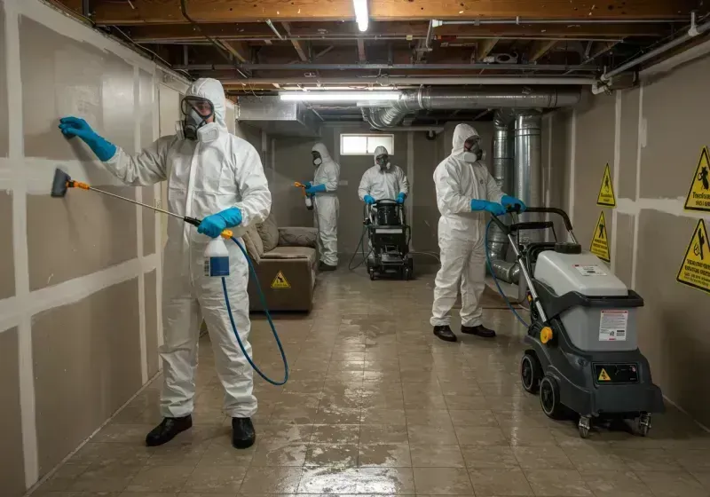 Basement Moisture Removal and Structural Drying process in Thorntown, IN